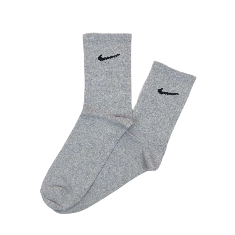 Чоловічі високі спортивні бавовняні шкарпетки в рубчик (резинка в рубчик) 39-42, Сірий