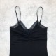 Чорна майка жіноча на тонких бретелях Berrak Туреччина XL
