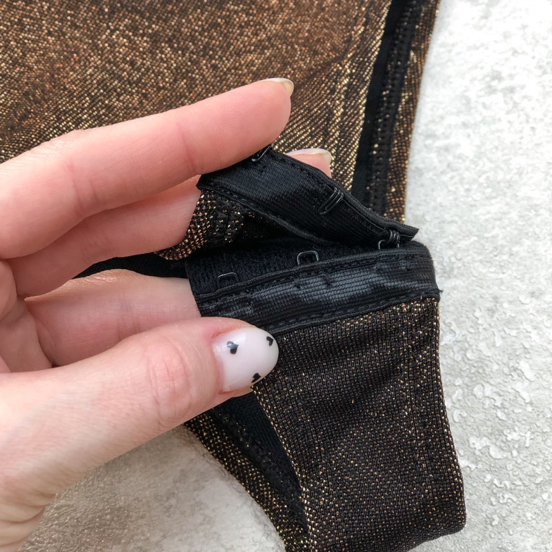 Жіночий боді на тонких бретелях з люрексом Berrak Туреччина XL