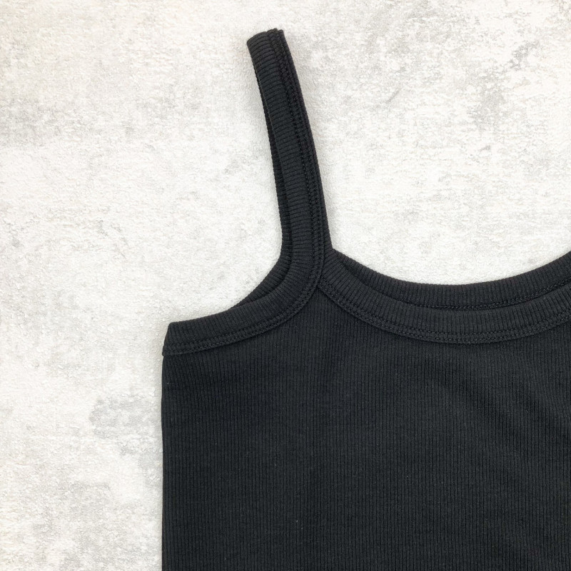 Чорна бавовняна жіноча майка в рубчик Berrak Туреччина L