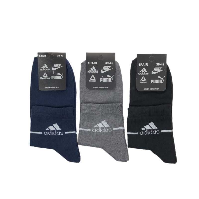 Чоловічі спортивні шкарпетки середньої висоти Ad 39-42, Синій