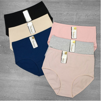 Бавовняні жіночі труси сліпи на високій посадці Beisdanna (великі розміри) 5XL, Рожевий