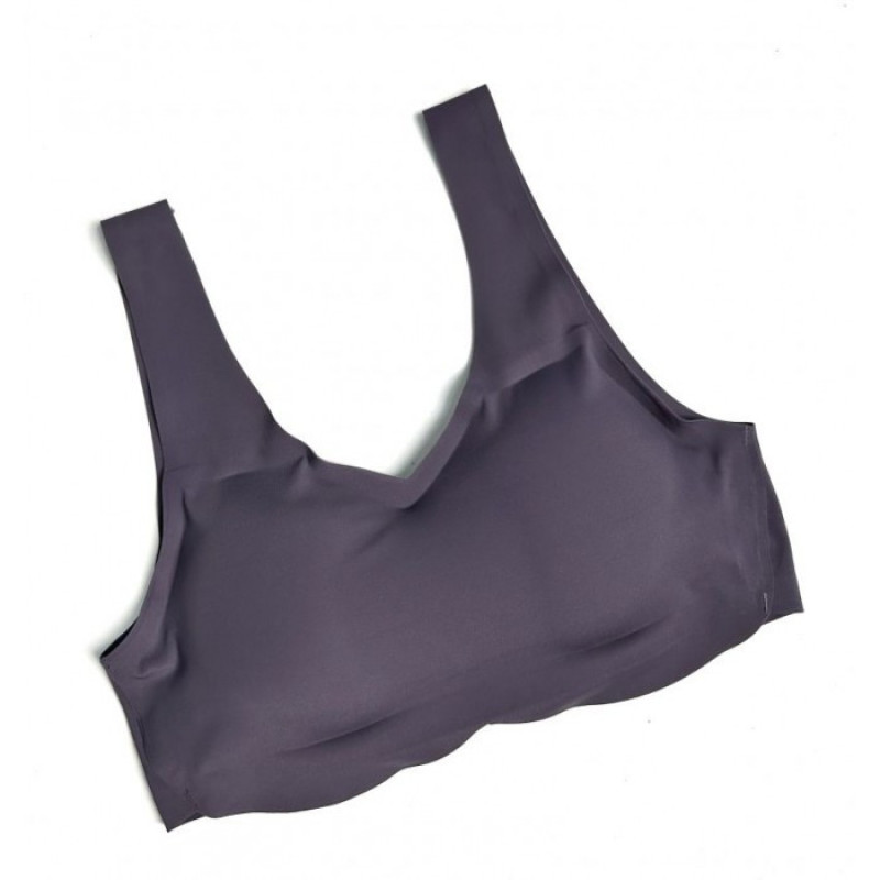 Топ жіночий безшовний з лазерною обробкою країв Темно-сірий