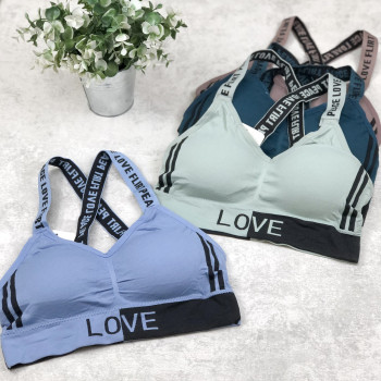 Топ спортивний жіночий на широких бретелях Shealgeol Чорний