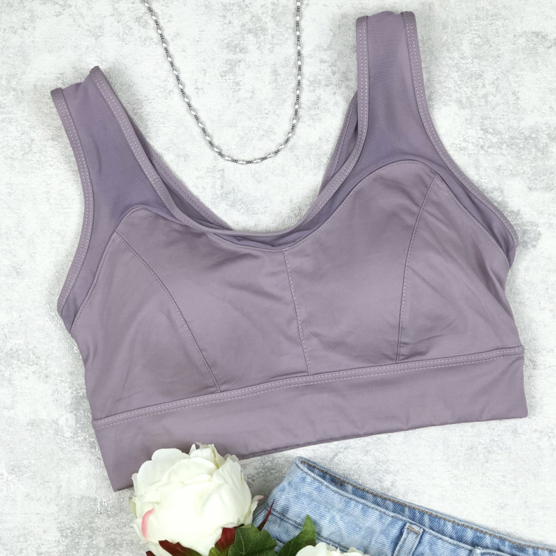 Гладкий топ жіночий зі вставкою із сіточки Beisdanna Чорний