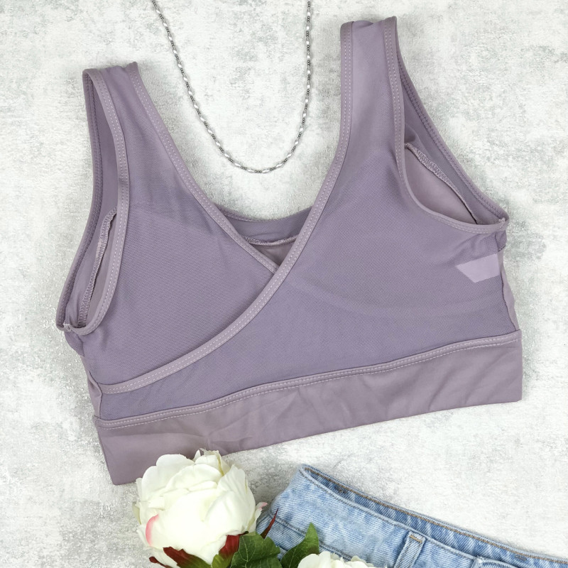 Гладкий топ жіночий зі вставкою із сіточки Beisdanna Чорний