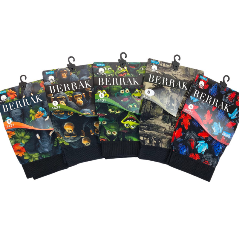 Чоловічі труси боксери з яскравим малюнком з преміальної турецької бавовни Berrak XL