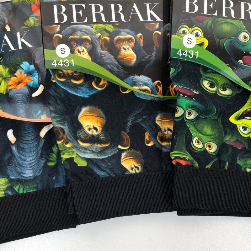 Чоловічі труси боксери з яскравим малюнком з преміальної турецької бавовни Berrak 3XL