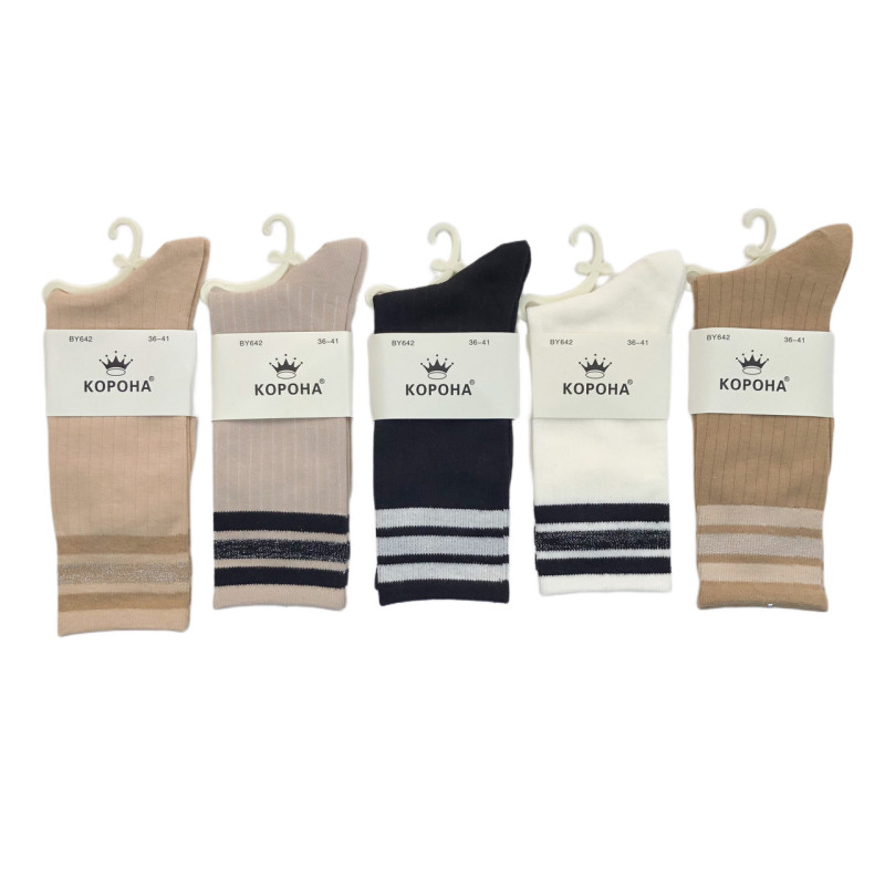 Жіночі високі бавовняні шкарпетки Корона