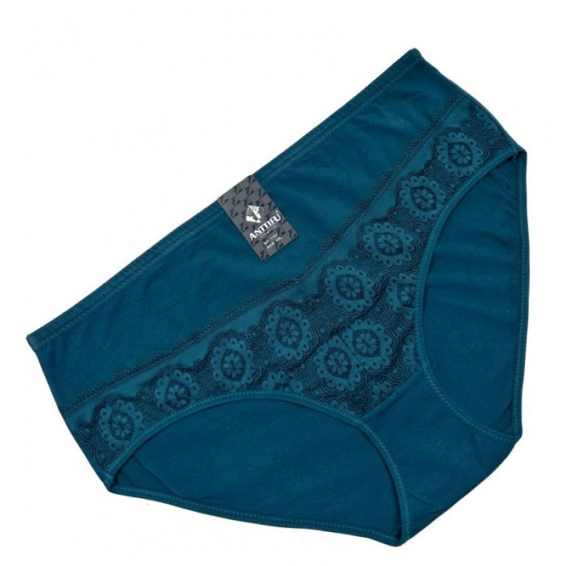 Жіночі бавовняні труси сліпи з мереживною вставкою Antifu (великі розміри) XXXXL