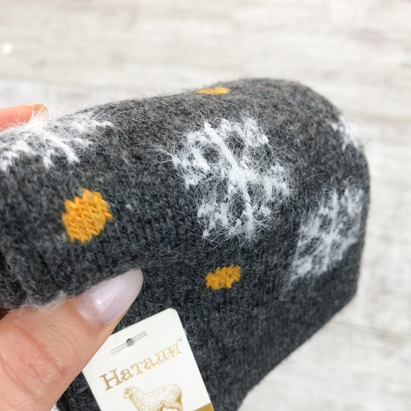 Теплі жіночі шкарпетки із шерсті лами Наталі