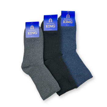 Чоловічі махрові шкарпетки без резинки King