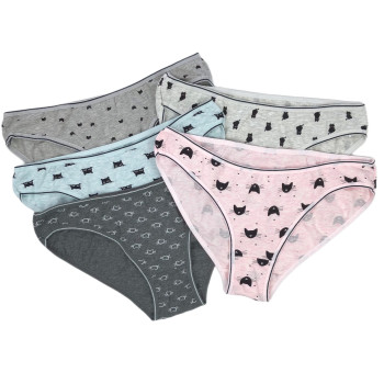 Жіночі бавовняні трусики сліп з тонкою резинкою Donella (котики) L