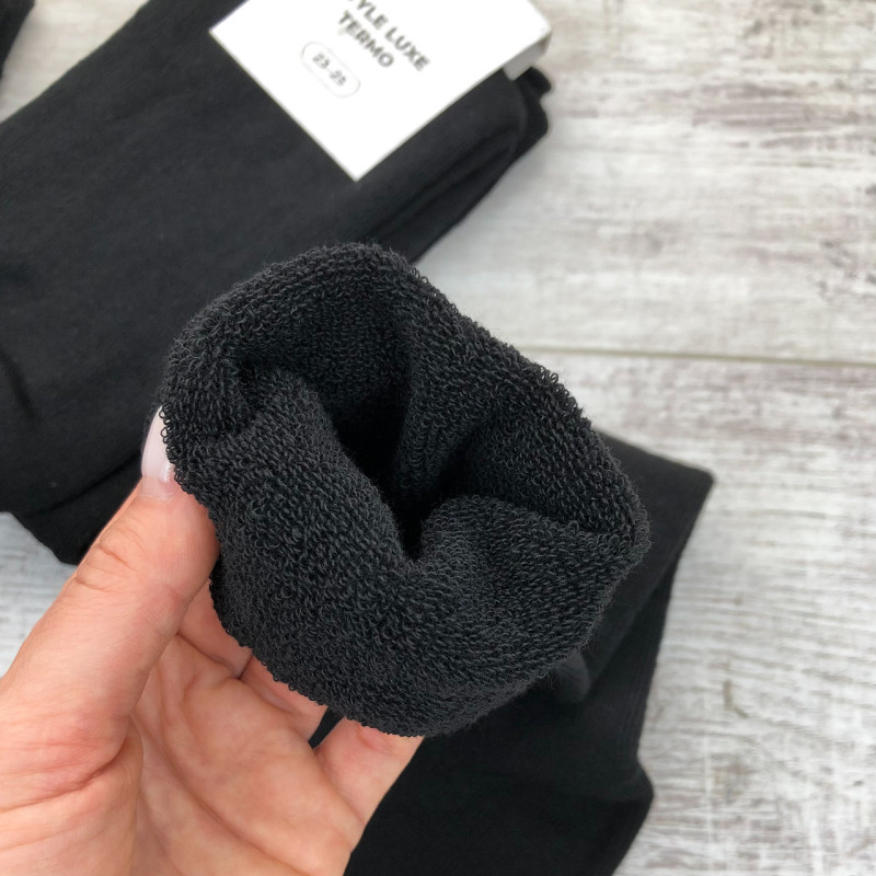 Чоловічі махрові шкарпетки Житомир (чорні) 29-31