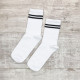 Жіночі білі високі шкарпетки зі смужками на манжеті Krokus