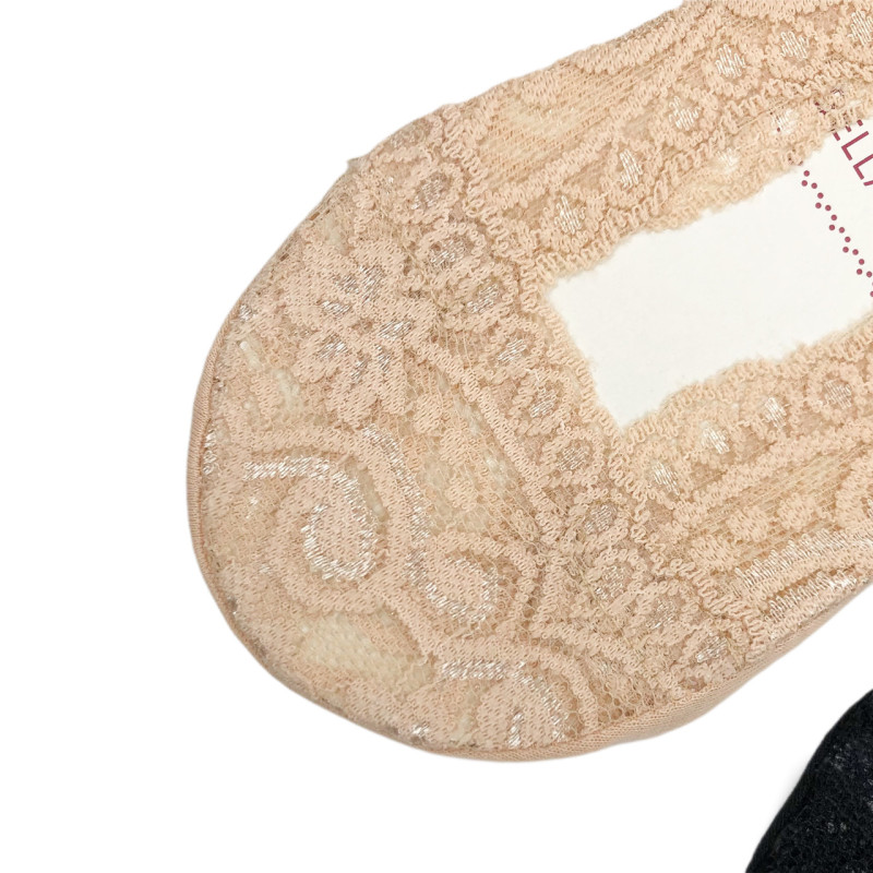 Сліди жіночі мереживні з бавовняною стопою нековзаючі Фенна