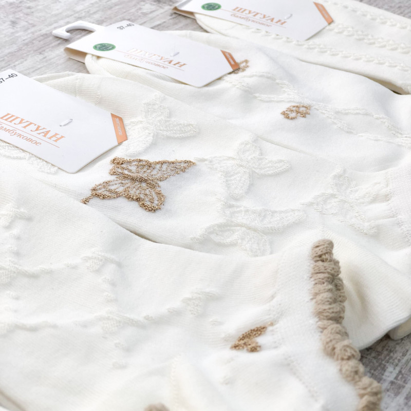 Короткі жіночі білі шкарпетки Шугуан