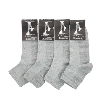 Чоловічі бавовняні середні шкарпетки з сіткою Sport Житомир (сірий) 29-31