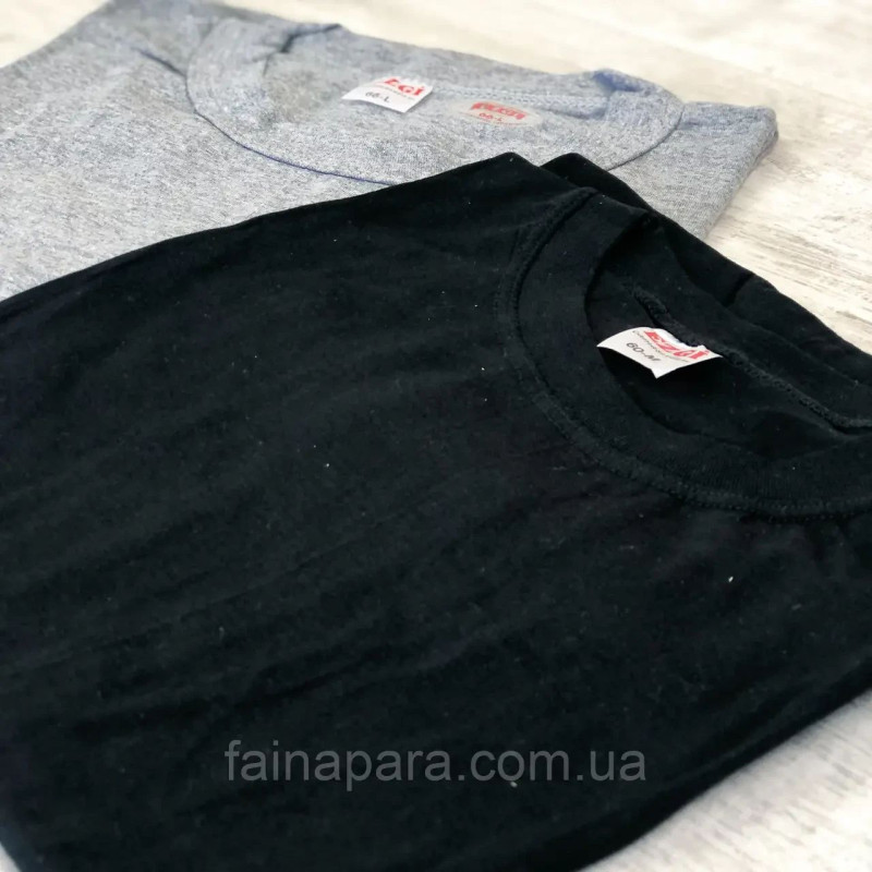 Чоловіча бавовняна однотонна футболка Ezgi Туреччина (чорна) 3XL