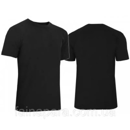 Чоловіча бавовняна однотонна футболка Ezgi Туреччина (чорна) 3XL