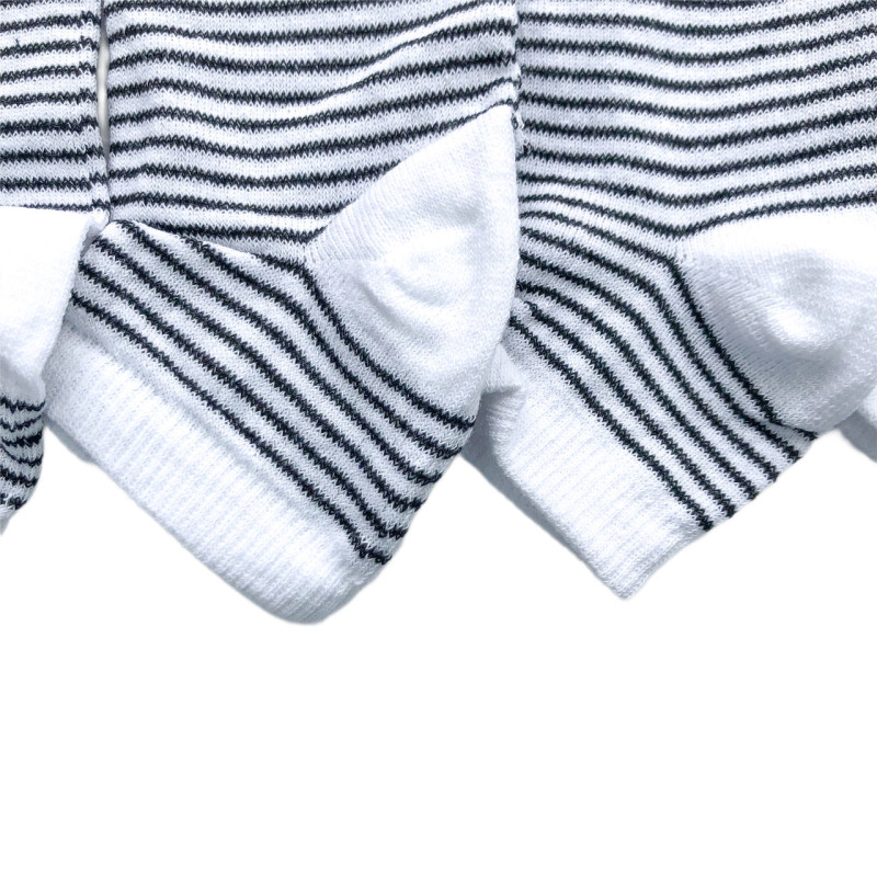 Короткі жіночі шкарпетки у смужку білі Житомир