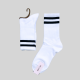Білі високі жіночі шкарпетки з полосками DMDBS, 36-40