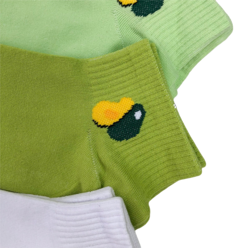 Короткі жіночі однотонні шкарпетки з авокадо (спортивна резинка) Ласточка