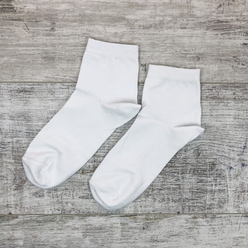 Жіночі білі бавовняні шкарпетки середньої висоти Krokus