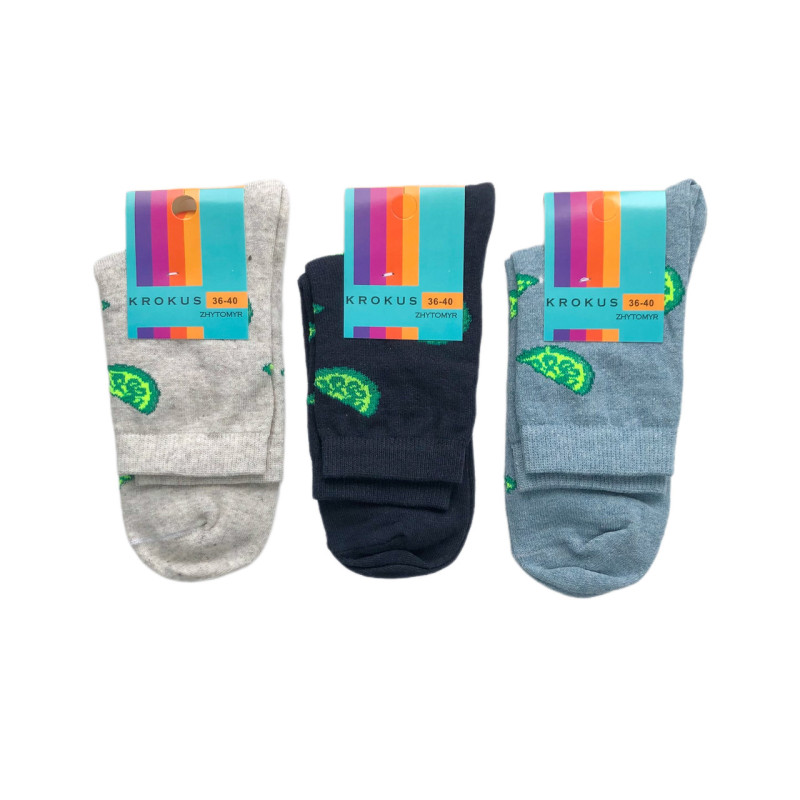 Жіночі бавовняні шкарпетки з лаймом Krokus (різні кольори), 36-40