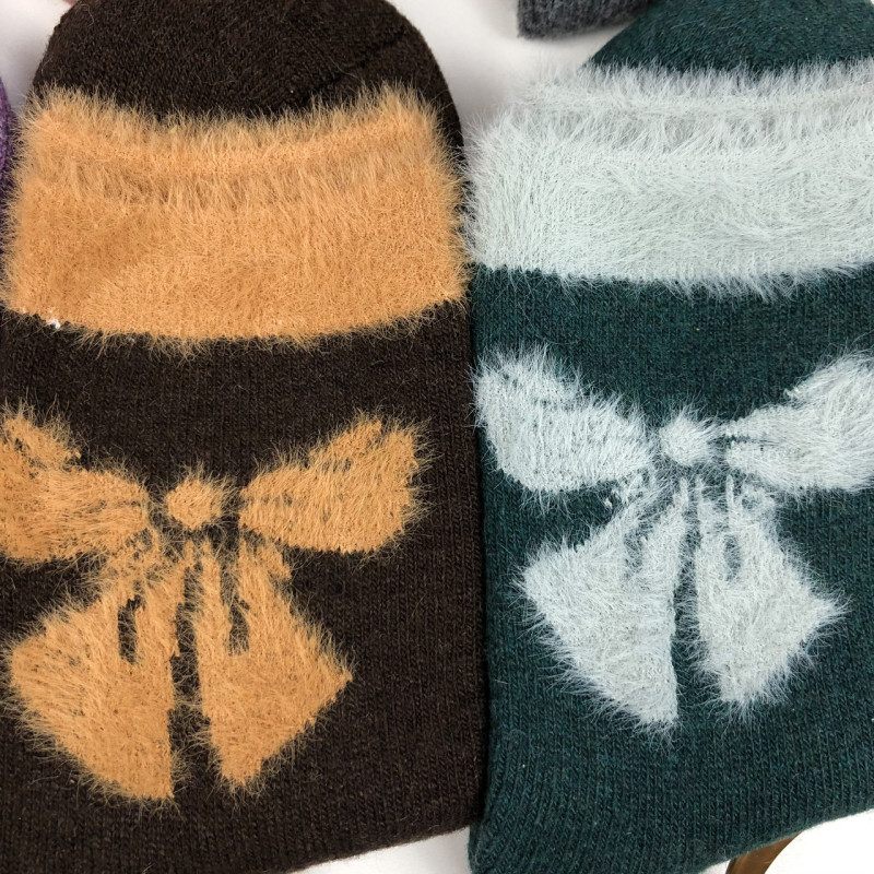 Жіночі ангорові махрові шкарпетки Золото