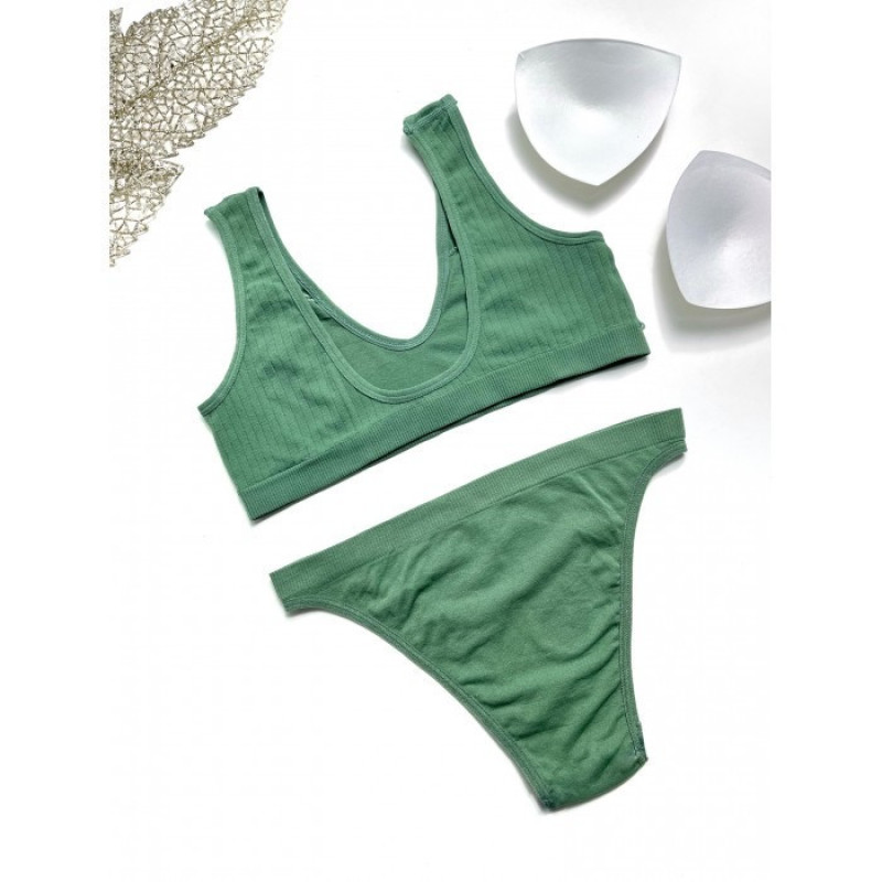 Комплект нижньої білизни (топ + трусики сліп) Beisdanna Коричневий