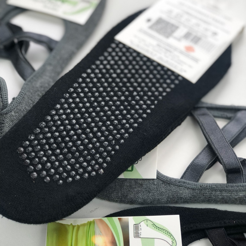 Жіночі нековзні шкарпетки для йоги та фітнесу EKMEN з силіконовою підошвою та манжетом, розмір 36–40