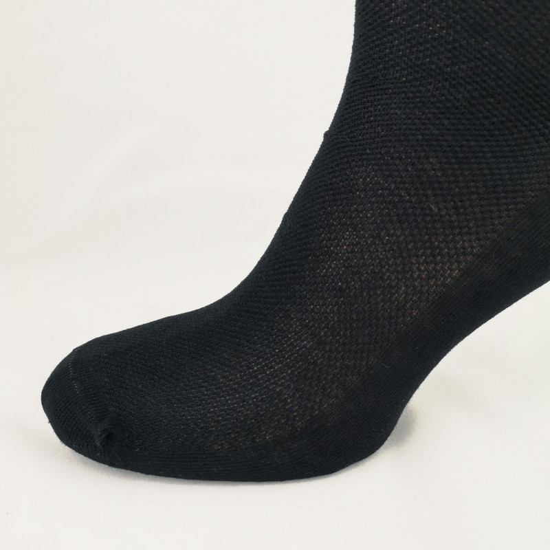Чоловічі бамбукові шкарпетки сітка чорні Monteks, 95% бамбук, подвійна п'ята, розмір 41–44, Туреччина