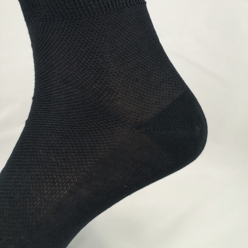 Чоловічі бамбукові шкарпетки сітка чорні Monteks, 95% бамбук, подвійна п'ята, розмір 41–44, Туреччина