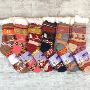 Хутряні шкарпетки тапочки жіночі Uk Looken 39-42