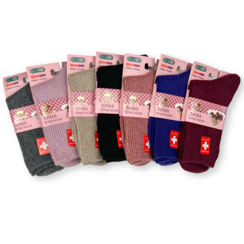 Шкарпетки жіночі термо з верблюжої вовни з ослабленою гумкою Корона