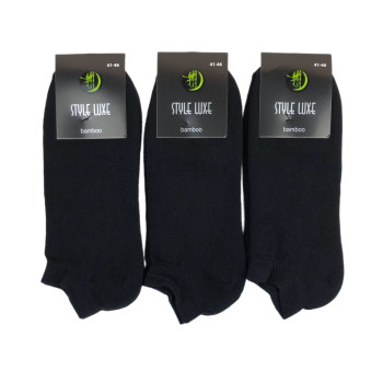 Чоловічі короткі махрові шкарпетки Style Luxe (чорні)