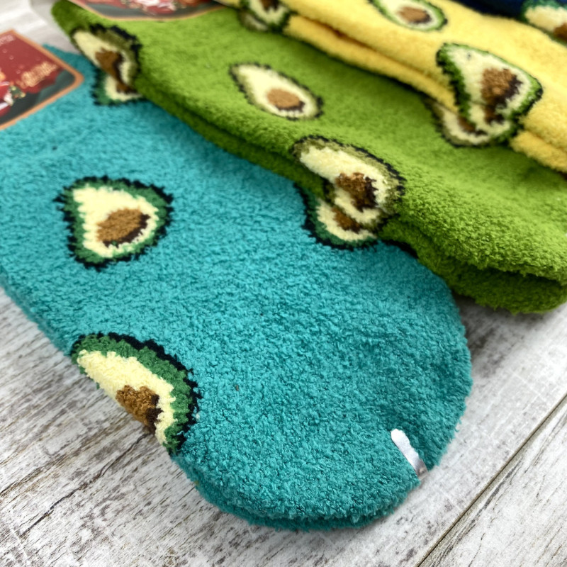Дитячі м`які плюшеві шкарпетки з авокадо Корона 26-31