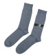 Чоловічі тонкі бавовняні шкарпетки високі світло-сірого кольору Монтекс
