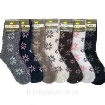 Жіночі шкарпетки з ангори теплі Crown