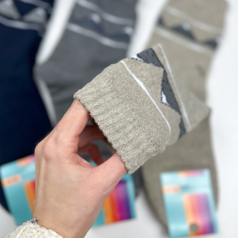 Жіночі теплі махрові шкарпетки Krokus (гори)