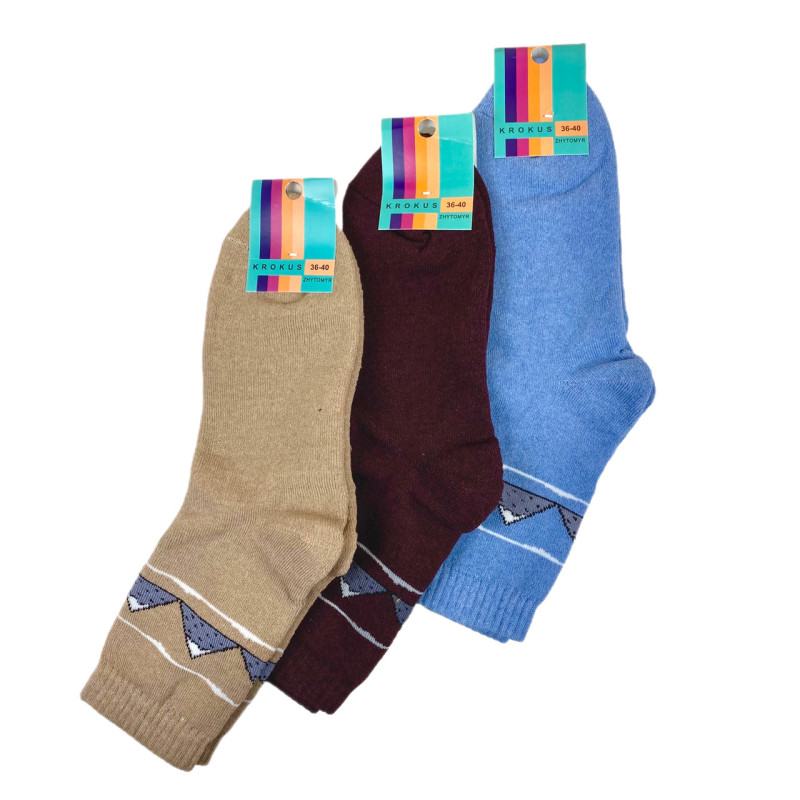 Жіночі теплі махрові шкарпетки Krokus (гори)