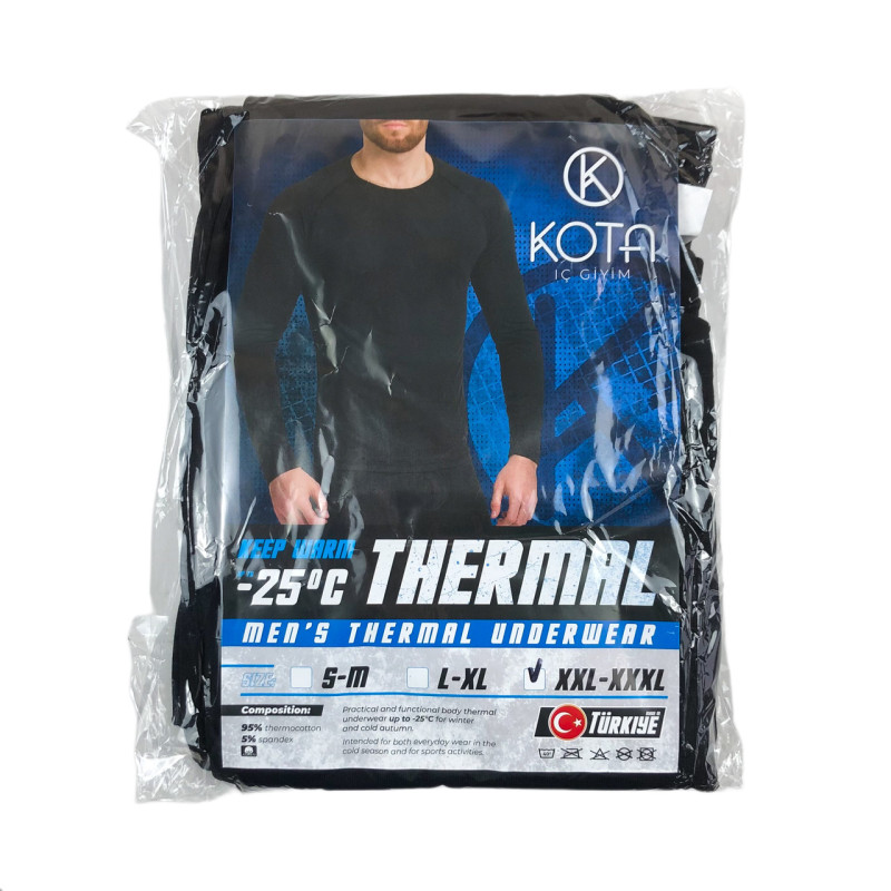 Комплект термобілизни для чоловіків зимового на байці КОТА 2XL-3XL