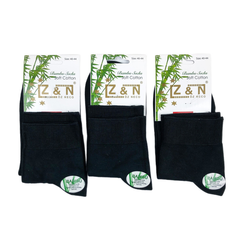 Чоловічі середні бамбукові шкарпетки Z&N (чорні)