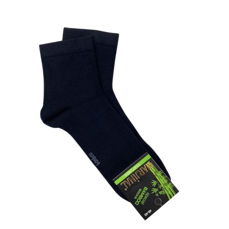 Чоловічі бамбукові ароматизовані шкарпетки середні чорні Marjinal, 90% бамбук, розмір 40–45, Туреччина