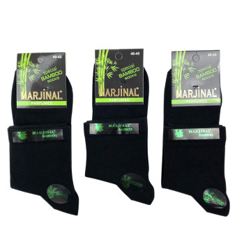 Шкарпетки чоловічі бамбукові ароматизовані середні чорні Marjinal