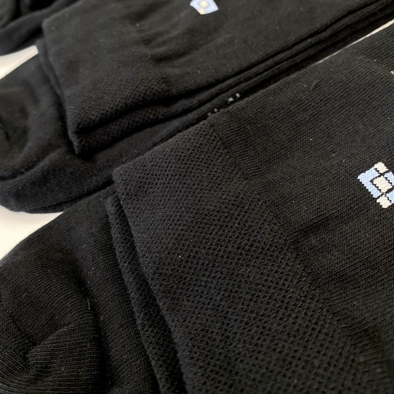 Бавовняні високі чоловічі шкарпетки великого розміру чорні 45-47