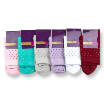 Жіночі бавовняні шкарпетки в горошок Krokus