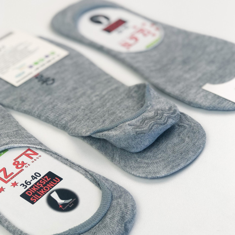 Жіночі бамбукові сліди з силіконом сірі Z&N