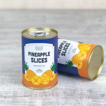 Чоловічі шкарпетки в консервній банці з принтом ананас